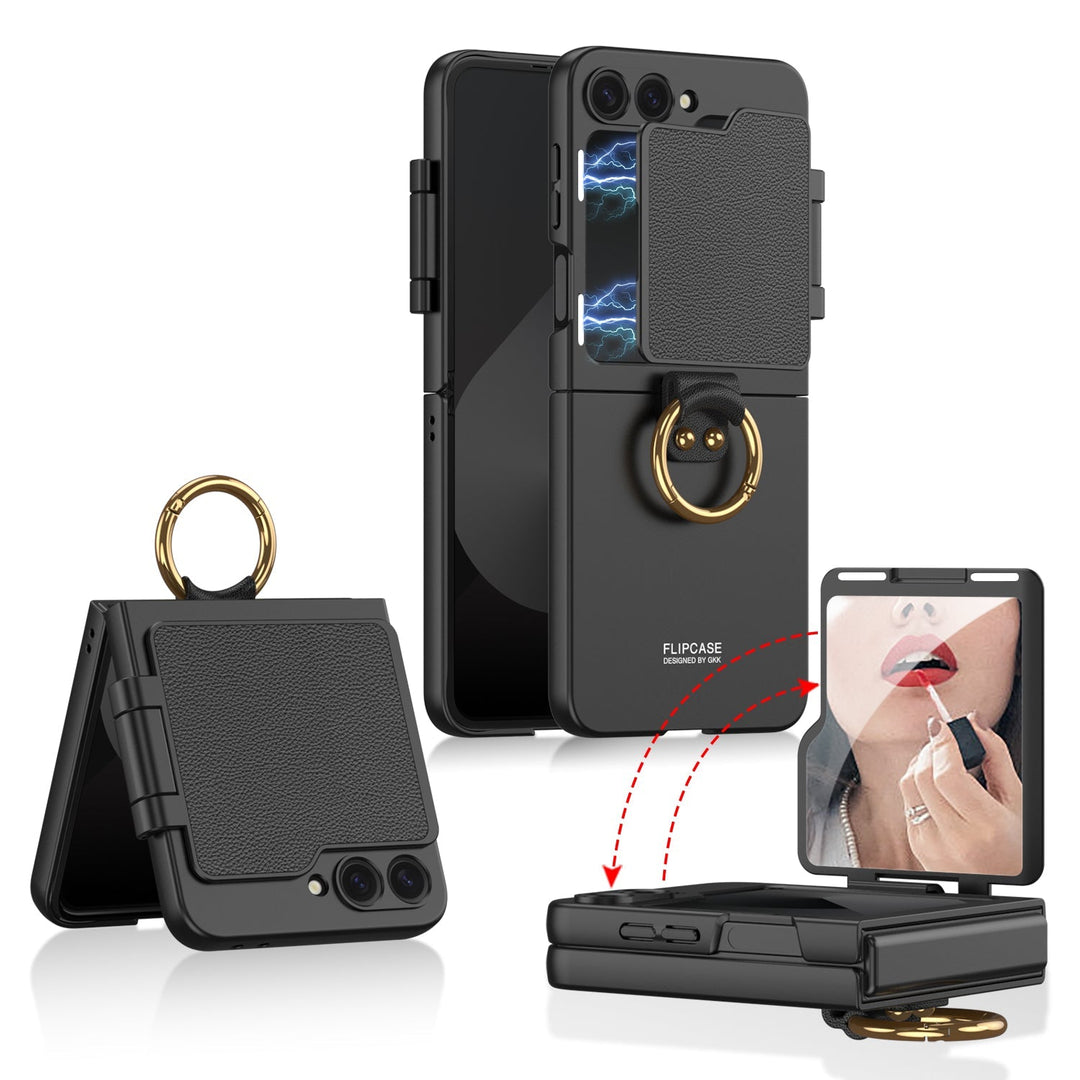 Makeup Mirror Ring Holder Ultra-Thin Hard PC Samsung Galaxy Z Flip Case