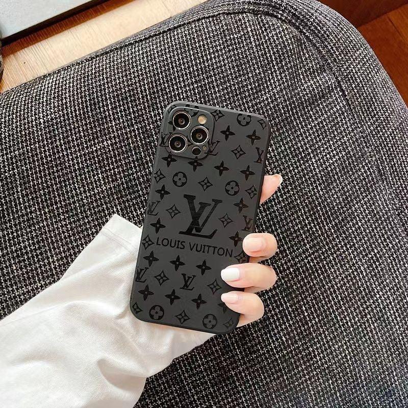 NocturneVault® - Matte Black Monogram Shield LV iPhone Case