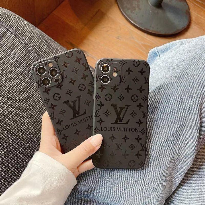 NocturneVault® - Matte Black Monogram Shield LV iPhone Case